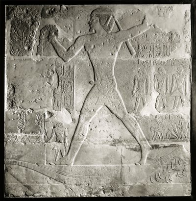 Polowanie szlachcica na Nilu, 2600-2500 pne (wapień) autorstwa Old Kingdom Egyptian