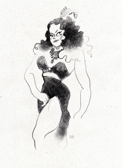 Diva w stylu retro burleski autorstwa Olga Skomorokhova