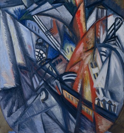Pożar w mieście, 1913 autorstwa Olga Rozanova