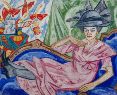 Portret siostry artystki, 1912 autorstwa Olga Rozanova