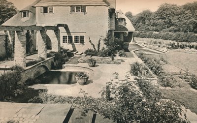 „Ogród Wood House Copse, Holmbury St. Mary. Patrząc na wschód”, c1926 autorstwa Oliver Falvey Hill
