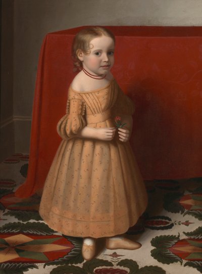 Portret młodej dziewczyny z różą, ca. 1838. autorstwa Oliver Tarbell Eddy
