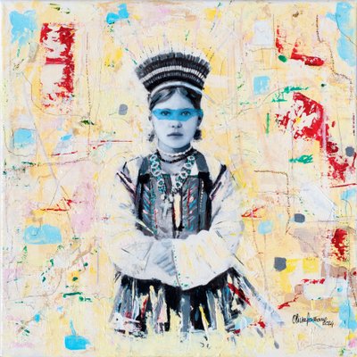 Bimba russa, 2024 (technika mieszana na płótnie) autorstwa Olivia Gozzano