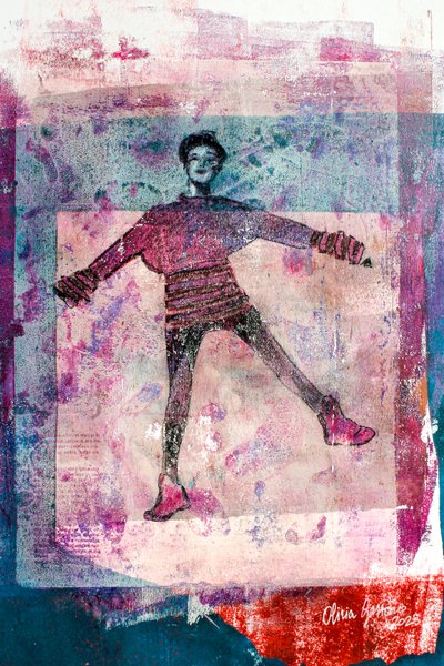 Gioia gel,2023 (mieszane media na papierze) autorstwa Olivia Gozzano