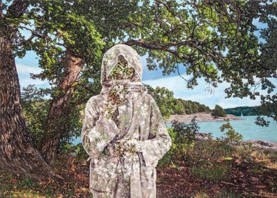 Ladymusk, 2024 (mieszane media na płótnie) autorstwa Olivia Gozzano