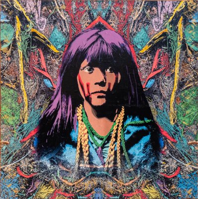 Navajo, 2022 (mieszane media na płótnie) autorstwa Olivia Gozzano