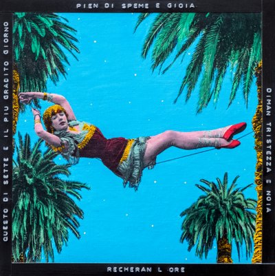 Wiejska sobota, 2021 (technika mieszana na płótnie) autorstwa Olivia Gozzano