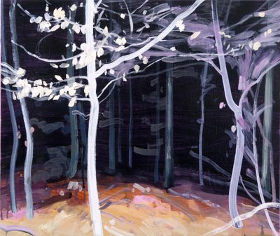 Czarny Las 4,2017 (akryl na płótnie) autorstwa Olivier Morel