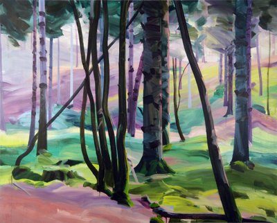 Las 28,2017 (akryl na płótnie) autorstwa Olivier Morel