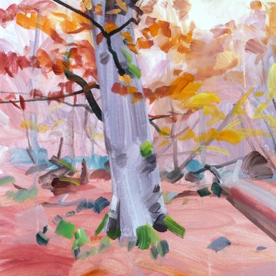 Las 37,2018 (akryl na płótnie) autorstwa Olivier Morel