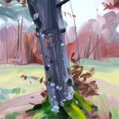Las 38,2018 (akryl na płótnie) autorstwa Olivier Morel