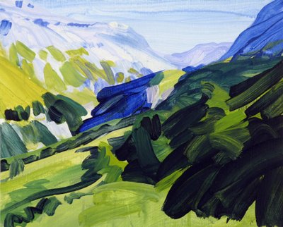 Leukerbad 34, 2017 (akryl na płótnie) autorstwa Olivier Morel