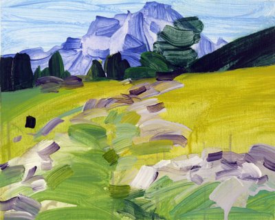 Leukerbad 36, 2017 (akryl na płótnie) autorstwa Olivier Morel