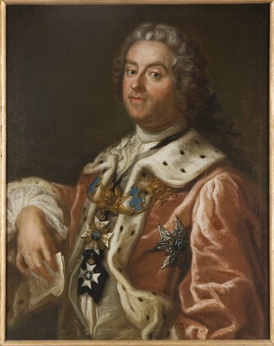 Comyte Charles Gustave de Tessin - Portret Carla Gustafa Tessina (1695-1770), autorstwa Arenius, Olof (1700-1766). olej na płótnie autorstwa Olof Arenius