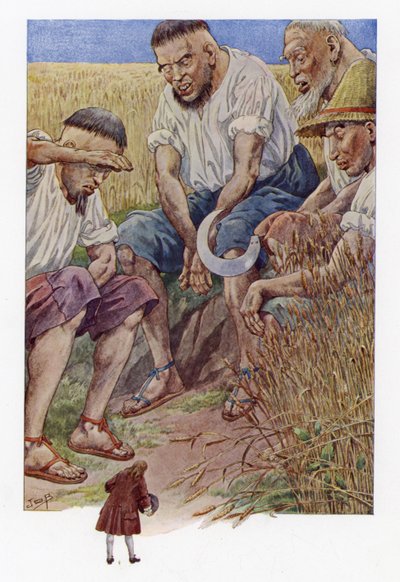 Ilustracja do podróży Guliwera autorstwa Onfray de Breville Job