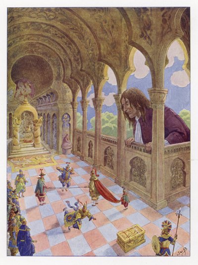 Ilustracja do podróży Guliwera autorstwa Onfray de Breville Job