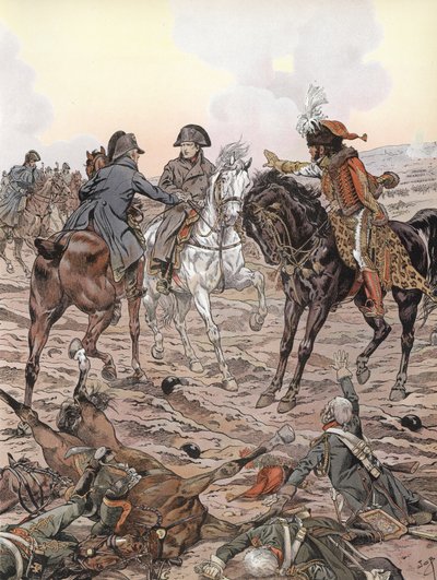 Napoleon podczas bitwy pod Austerlitz autorstwa Onfray de Breville Job