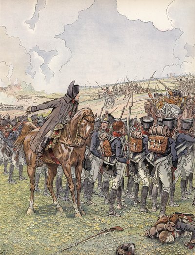 Napoleon na kampanii na początku 1813 r. autorstwa Onfray de Breville Job