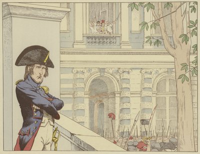 Napoleon spotyka króla Ludwika XVI po raz drugi, 20 czerwca 1792 r. autorstwa Onfray de Breville Job