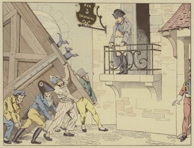 Miasto Grenoble otwiera swoje bramy dla Napoleona po powrocie z wygnania na Elbie, 7 marca 1815 r. autorstwa Onfray de Breville Job