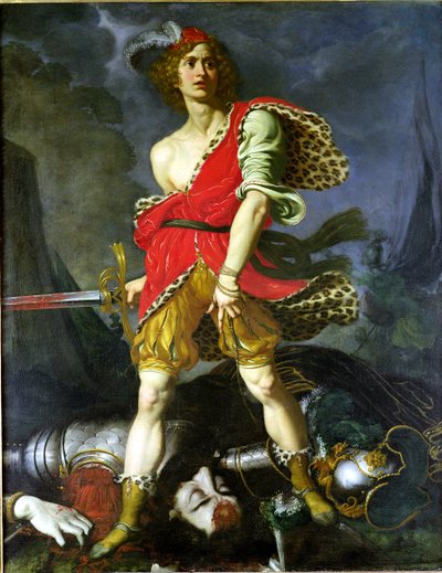 Dawid i Goliat (olej na płótnie) autorstwa Onorio Marinari