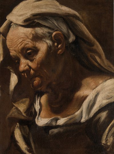 Głowa Staruszki, po 1610 r. autorstwa Orazio Borgianni