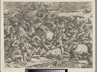 Bitwa pod mostem Mulwijskim autorstwa Orazio Farinati (attributed to)