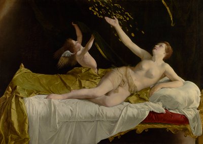 Danaë i złoty deszcz autorstwa Orazio Gentileschi