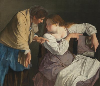 Marta upomina swoją siostrę Marię autorstwa Orazio Gentileschi