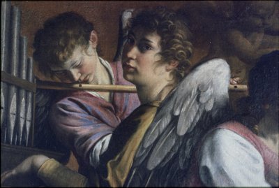 Obrzezanie. Szczegół: Artemisia Gentileschi jako św. 1620. autorstwa Orazio Gentileschi