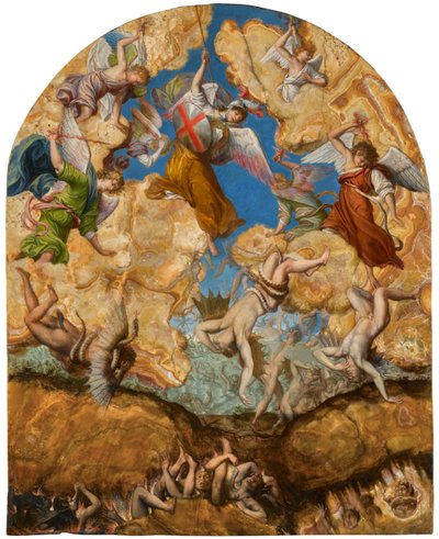 Upadek zbuntowanych aniołów, ok. 1601 r. autorstwa Orazio Gentileschi