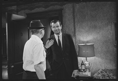 Billy Wilder i Walter Matthau na planie „Ciasteczko z wróżbą” autorstwa Orlando Suero