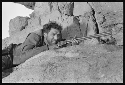 Burt Lancaster w „The Scalphunters”, 1968 (zdjęcie czarno-białe) autorstwa Orlando Suero