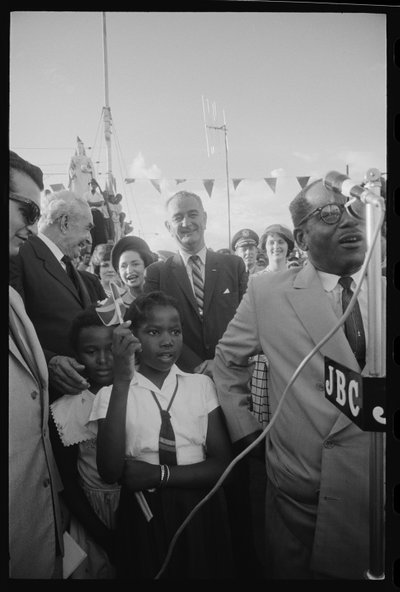 Lyndon B. Johnson na Jamajce autorstwa Orlando Suero