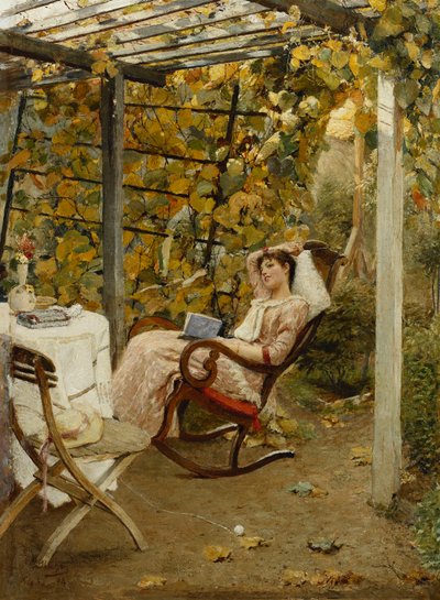 Na pergoli, 1894 autorstwa Oscar Bluhm