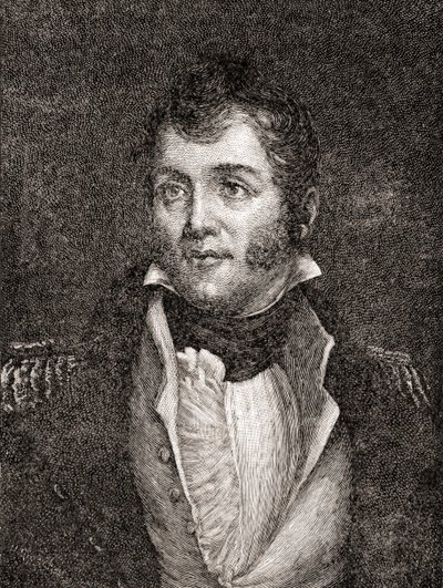 Komandor Marynarki Wojennej Stanów Zjednoczonych Oliver Hazard Perry, z Historii naszego kraju, opublikowany w 1905 r. (drewno) autorstwa Oscar Edward Grosch