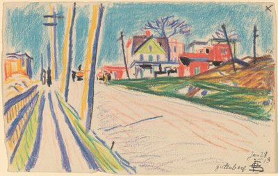 Ulica na Bronksie autorstwa Oscar F. Bluemner