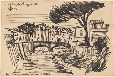 Arno wieczorem, Florencja autorstwa Oscar F. Bluemner
