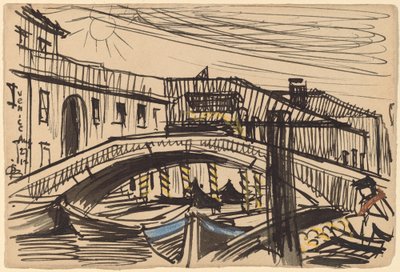 Wenecja, Łodzie autorstwa Oscar F. Bluemner