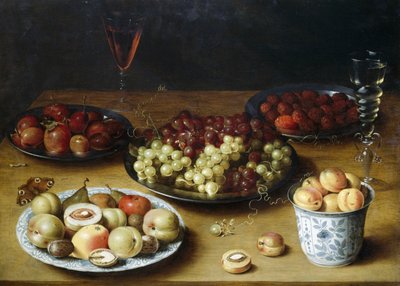Martwa natura z owocami i kieliszkami, autorstwa Osias Beert (1580-1624), olej na desce autorstwa Osias the Elder Beert