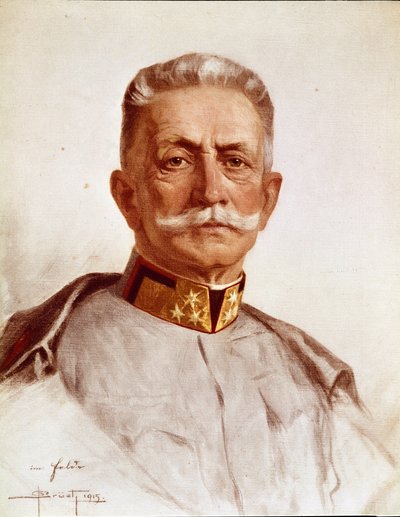 Portret Franza Conrada von Hotzendorfa, szefa sztabu armii austro-węgierskiej autorstwa Oskar Bruch