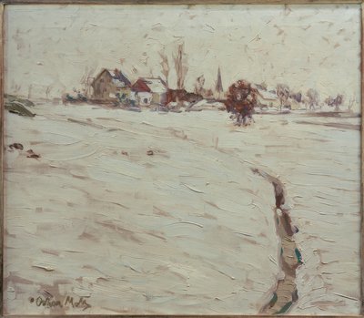 Śnieżny krajobraz w pobliżu Grafrath autorstwa Oskar Moll