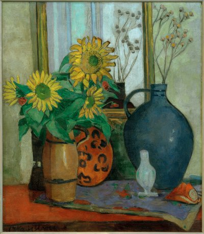Słoneczniki z miską Matisse autorstwa Oskar Moll