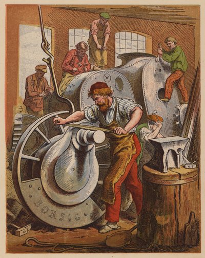Producenci silników (druk kolorowy) autorstwa Oskar Pletsch