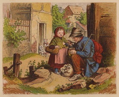 Grand-Dad (kolorowa litografia) autorstwa Oskar Pletsch