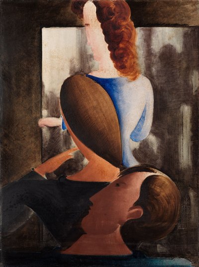 Trzy przed cieniem autorstwa Oskar Schlemmer