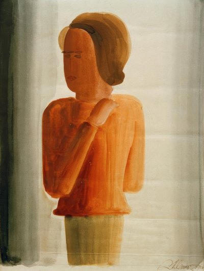 Czerwony chłopiec autorstwa Oskar Schlemmer