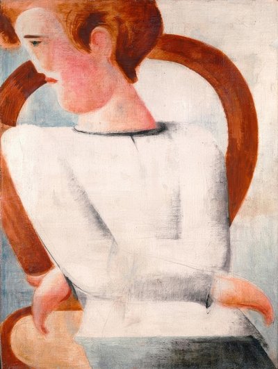 Biała młodzież na dziobowym fotelu autorstwa Oskar Schlemmer