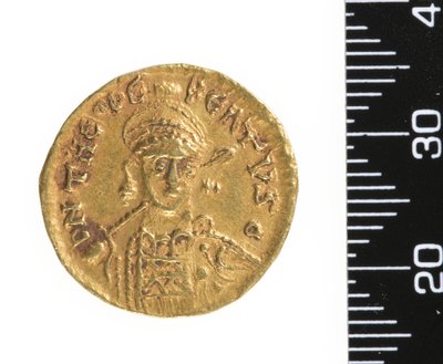 Moneta (awers) c.534-548 (złoto) autorstwa Ostrogothic Ostrogothic