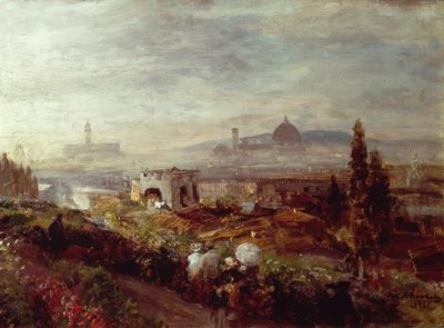 Widok na Florencję autorstwa Oswald Achenbach